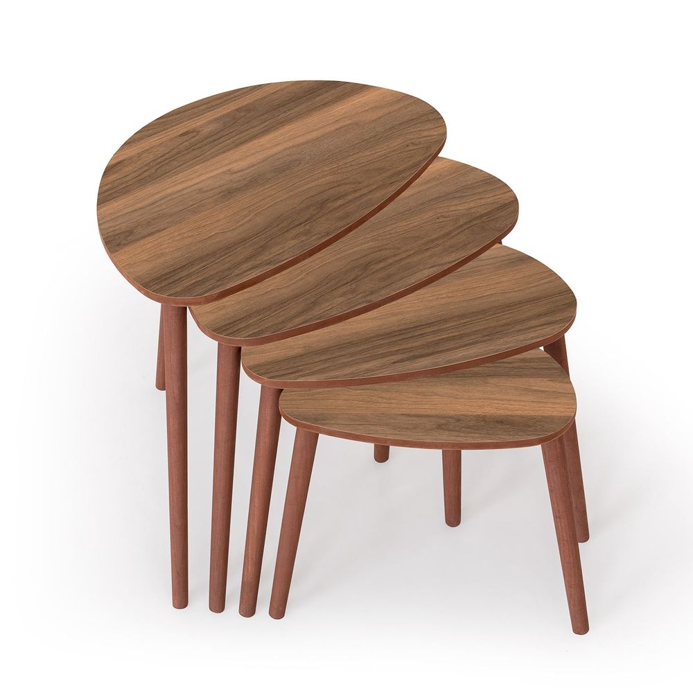 Nesting Table Nora - Set od 4 komada u boji orah slika 4