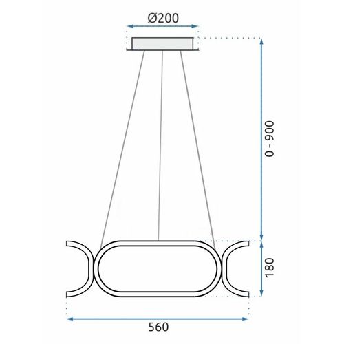 TOOLIGHT STROPNA SVJETILKA SA DALJINSKIM UPRAVLJAČEM LED PLANE APP790-CP TRIO BLACK slika 11