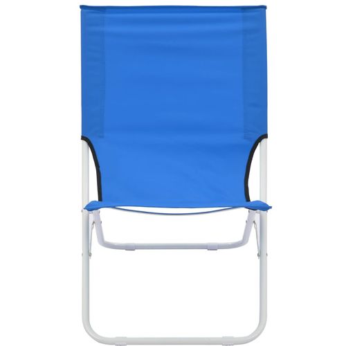 Sklopive stolice za plažu 2 kom plave slika 9