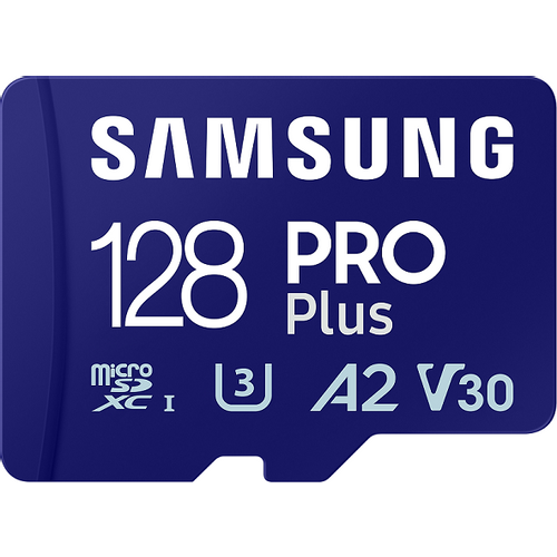 MicroSD MB-MD128SB/WW 128GB, PRO Plus, SDXC, UHS-I U3 V30 A2, Read up to 180MB/s, Write up to 130 MB/s, for 4K and FullHD video recording, w/USB Card Reader slika 1