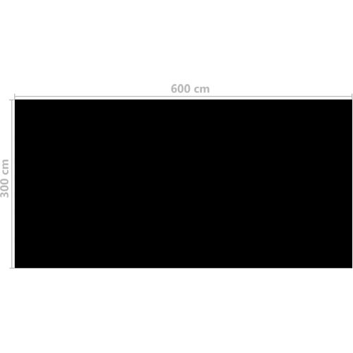 Pokrivač za bazen crni 600 x 300 cm PE slika 10