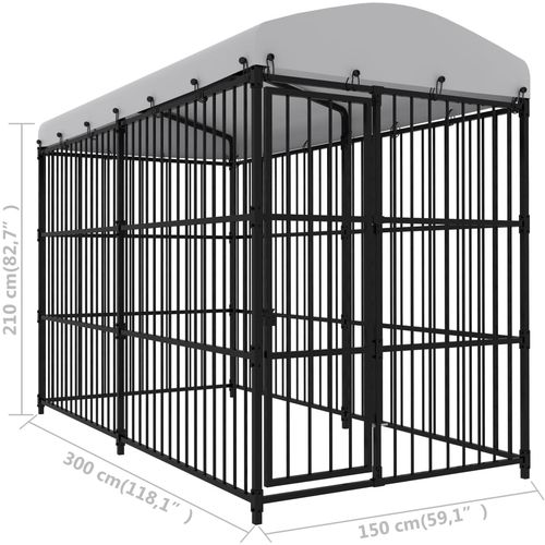 Vanjski kavez za pse s krovom 300 x 150 x 210 cm slika 24