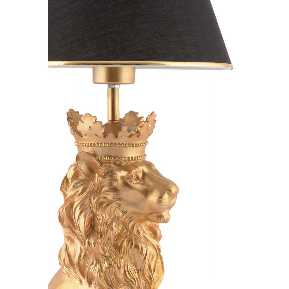 Stolna Lampa 'Lion King' u Crno-Zlatnoj Boji slika 2