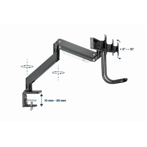 MA-DA3-03 Gembird Podesivi stoni drzac za tri monitora, tilt, 17-27 max.3x6kg slika 3