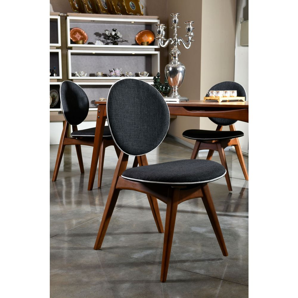 Touch Wooden - Set Stola i Stolica u Antracit Orahu (5 Komada) slika 5
