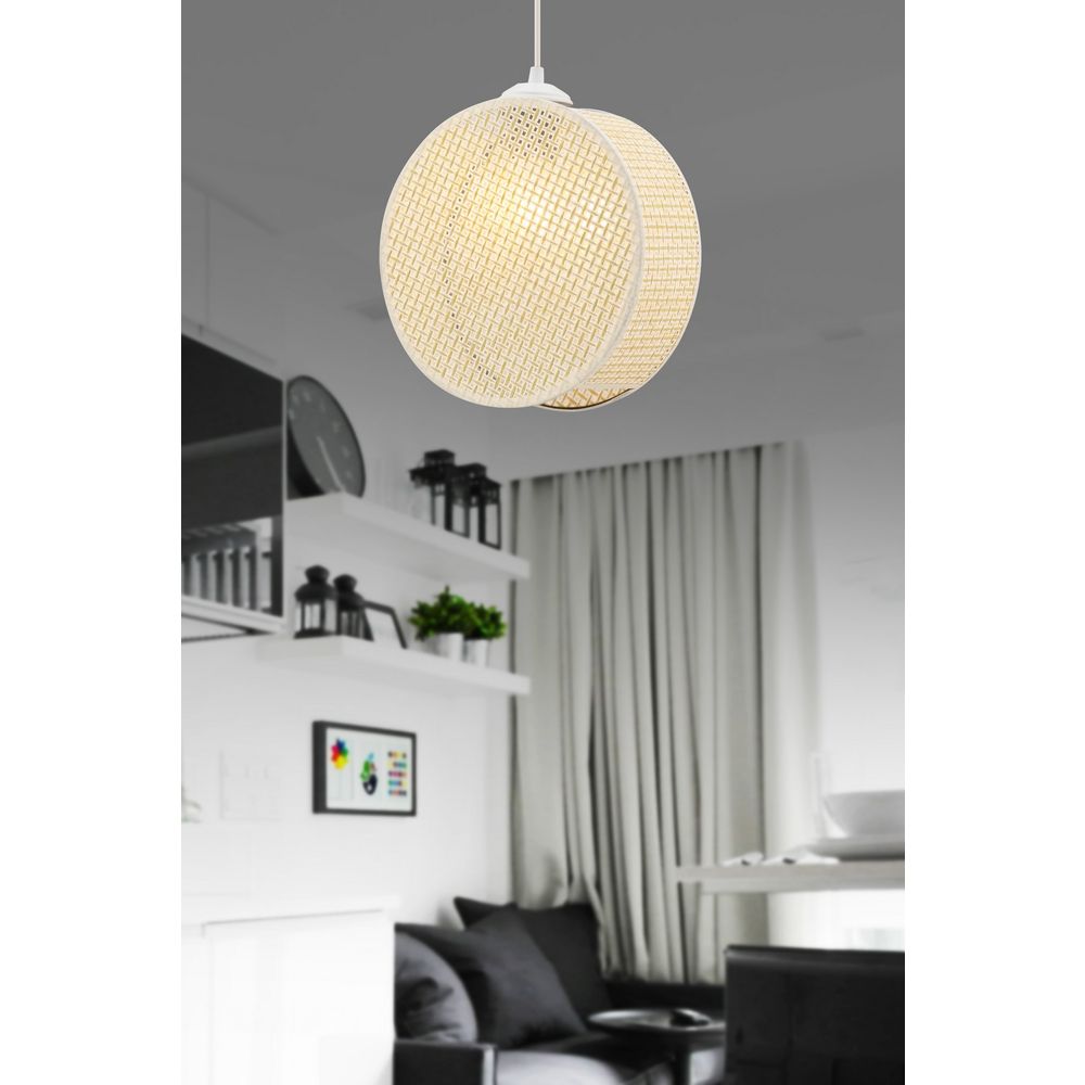 Drum - Cream Chandelier sa Metalnim Tijelom slika 1