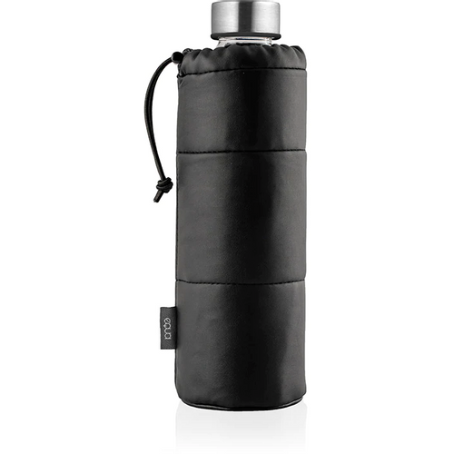 EQUA, staklena boca, Puffy Black, navlaka od umjetne kože, BPA free, 750ml slika 1