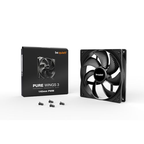 be quiet! BL108 Pure Wings 3 140mm PWM, Fan speed up to 1200rpm, Noise level 21.9 dB, 4-pin connector PWM, Airflow (57.4 cfm / 97.5 m3/h) slika 2