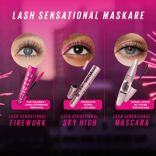 Maybelline New York Lash Sensational Firework Electroblack maskara slika 8