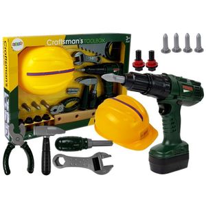 Tool Set Battery Drill Hammer Helmet