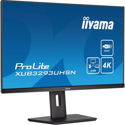 Iiyama ProLite XUB3293UHSN-B5LED monitor 32" (31.5" viewable) 3840 x 2160 4K @ 60 Hz IPS 350 cd/m² 1000:1 4 ms HDMI DisplayPort USB-C speakers matte black slika 3