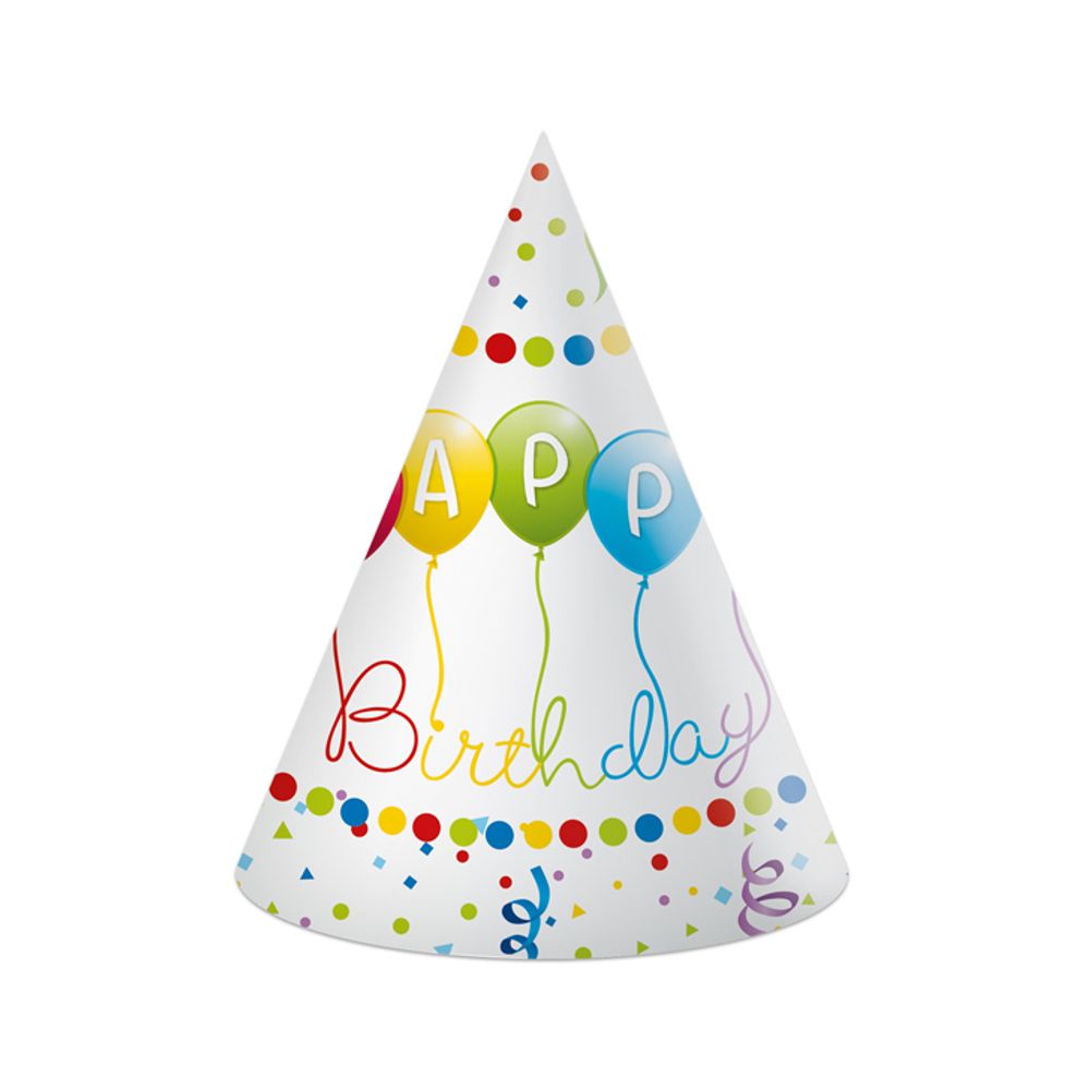 81906 Papirna kapa Happy Birthday 6kom slika 1