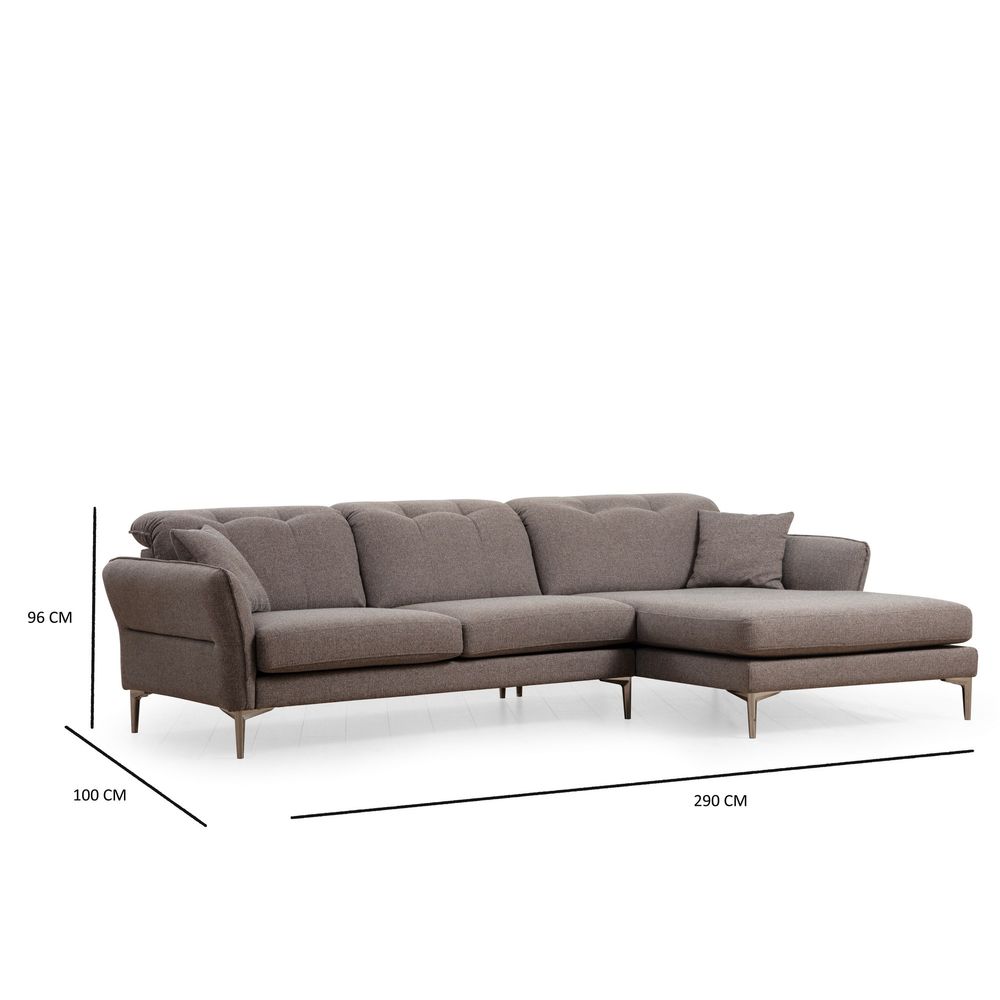 Costor Ugaona Sofa Desna Siva slika 8