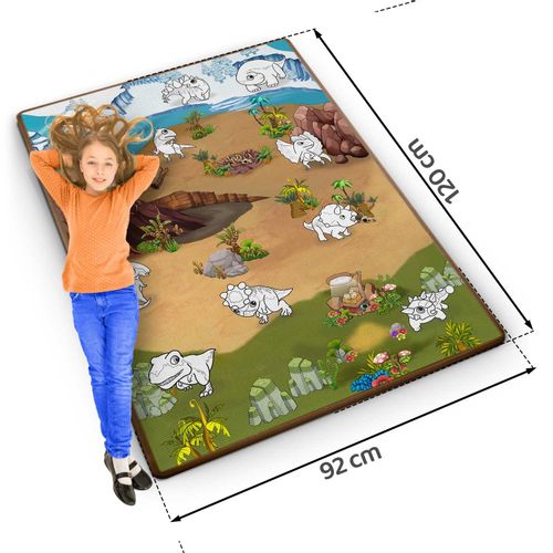 Ricokids model RK-344 XXL podloga za bojanje + flomasteri GRATIS 120 x 90 x 0,3 cm, dinosaur slika 6