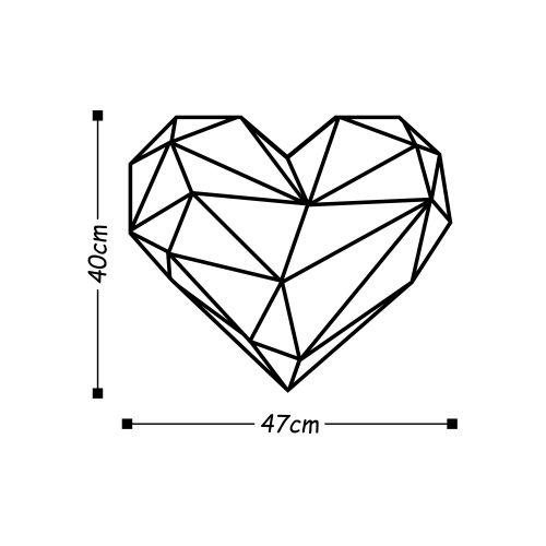 Wallity Metalna zidna dekoracija, Heart slika 3