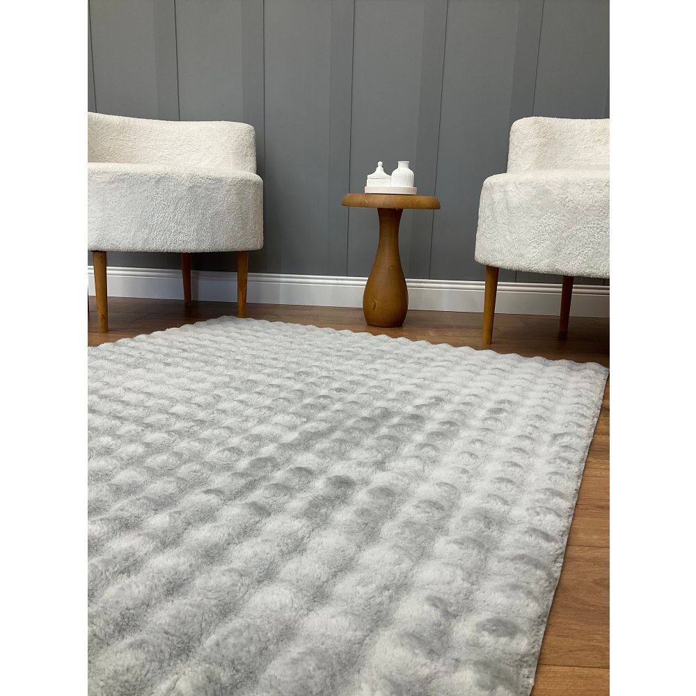 Tepih Puffy Bubble Duz , boja siva (200 x 290 cm)  - izložbeni artikl (oštećenja ambalaža) slika 5