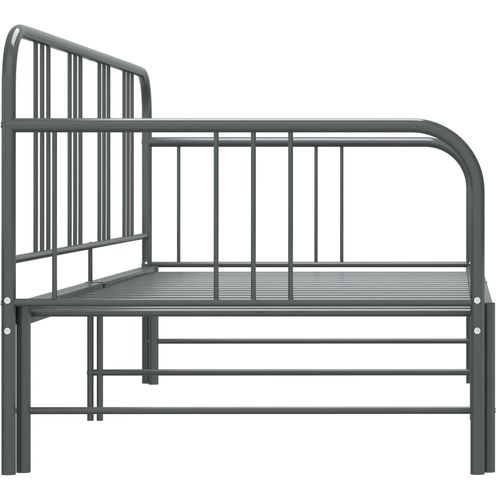 Okvir za krevet na razvlačenje sivi metalni 90 x 200 cm slika 6
