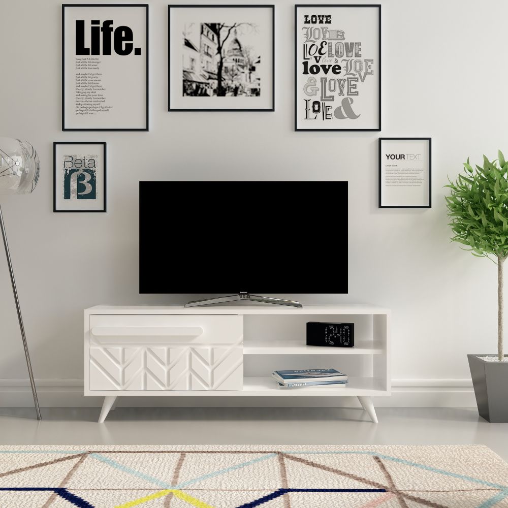 Venedik White TV Stalak slika 1