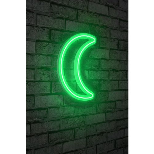 Wallity Ukrasna plastična LED rasvjeta, Crescent - Green slika 10