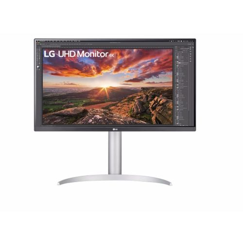 LG 27UP85NP-W Monitor 27" IPS 3840x2160 60Hz 5ms GtG HDMIx2 DP USB Freesync pivot visina srebrna slika 1