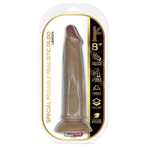 Liketrue Lenser dildo 8", smeđa slika 7