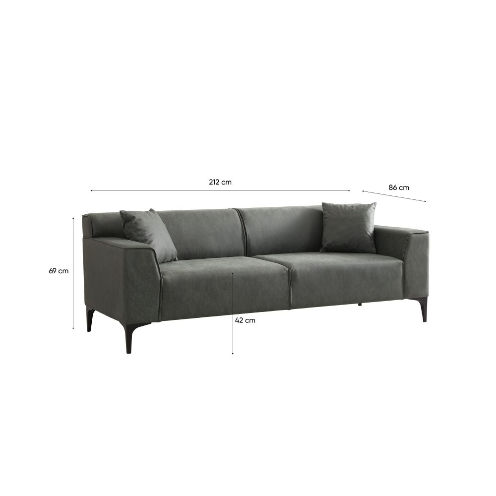 Sofa za 3 osobe New Petra - zelena boja slika 9