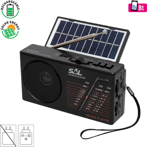 SAL Radio prijemnik, solarno / baterijsko napajanje, Bluetooth - RPH 1 slika 1