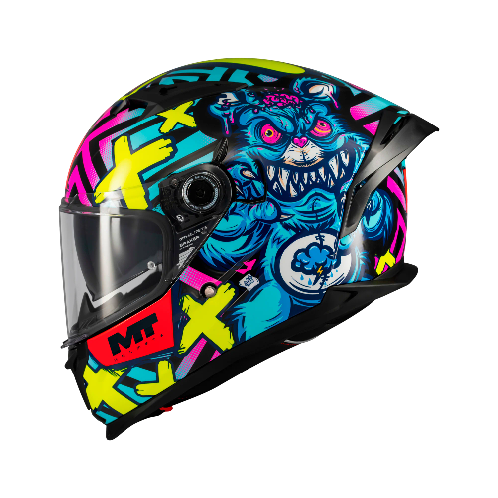 MT Helmets vizir za moto kacigu Breaker SV Crazy Teddy B7 Gloss slika 3