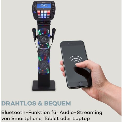 Auna KaraBig karaoke uređaj Bluetooth LED 7'' TFT CD USB ugrađen zvučnik slika 12