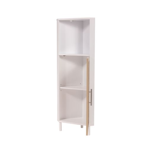 TENDANCE KUPATILSKI ORMARIĆ SA VRATIMA I 1 POLICOM STOCHKLOM 30X30X118CM MDF BAMBUS BELA 9923306 slika 3