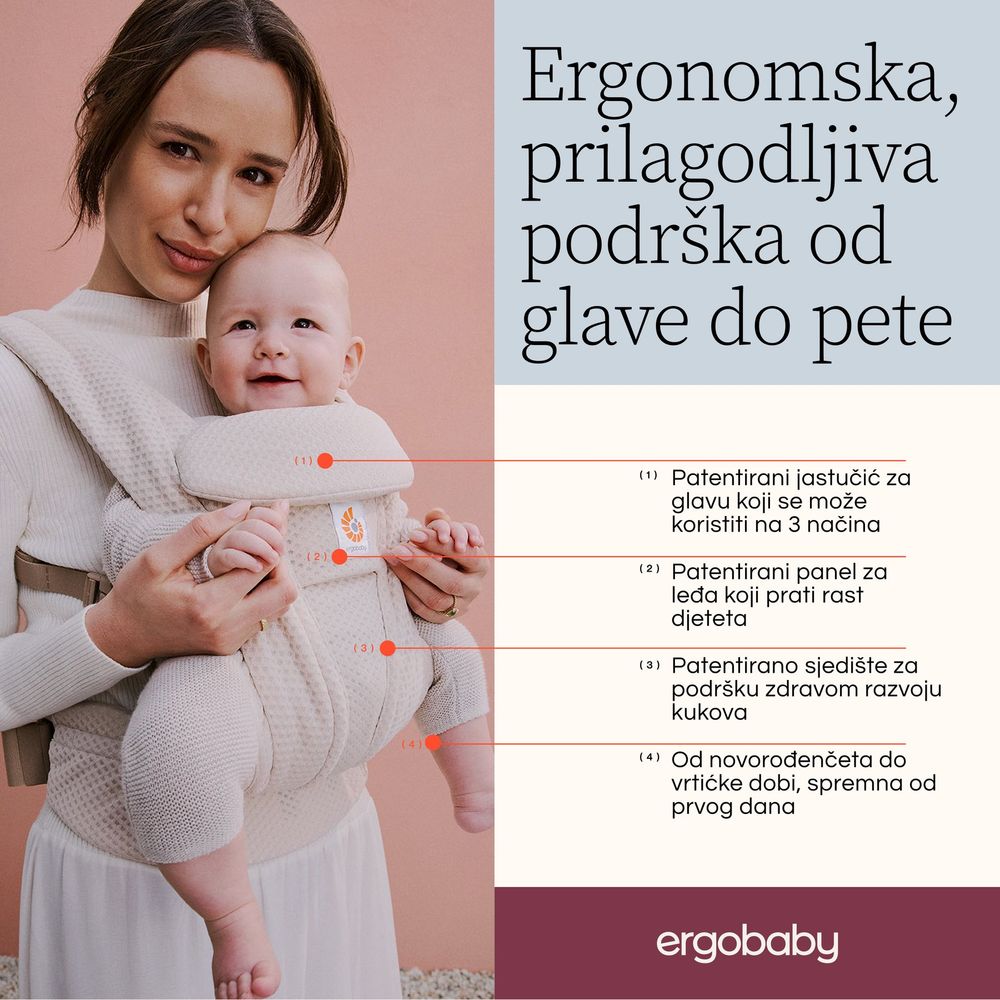 Ergobaby Omni Deluxe Mesh nosiljka Serene Blue  slika 4