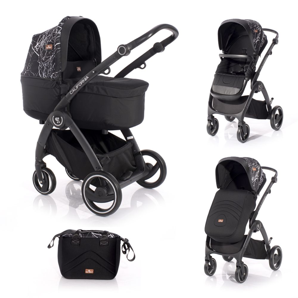 Lorelli Kolica za bebe California, Black Marble slika 1