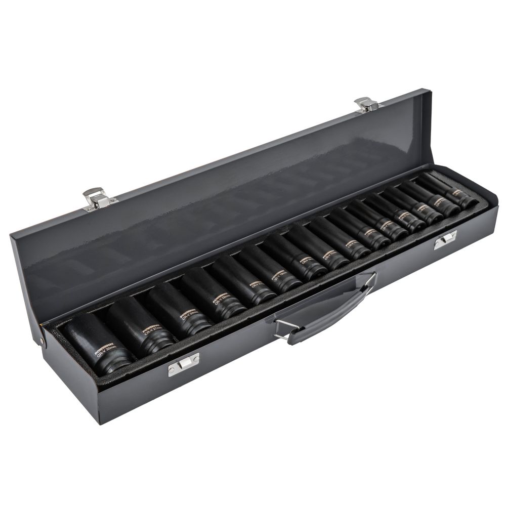 Set udarnih nasadnih nastavaka HEX – 15 dijelova, 1/2", 78 mm slika 1
