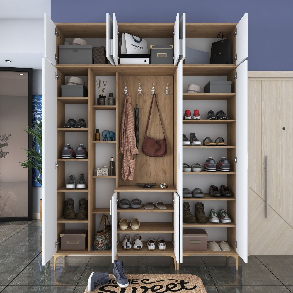 Bijeli Hodnik Ormar EA128 - 2795 Walnut slika 4