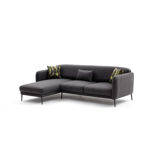 Atelier Del Sofa Kutna garnitura na razvlačenje, Antracit, Venus L - Anthracite slika 8