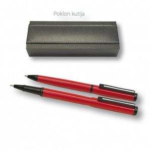 Pisaća garnitura Kudu, crvena, 193771, kemijska olovka+roler