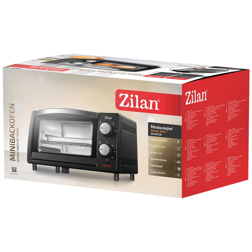 Zilan Mini pećnica, zapremina 9 l, 800 W, crna - ZLN4328 slika 4