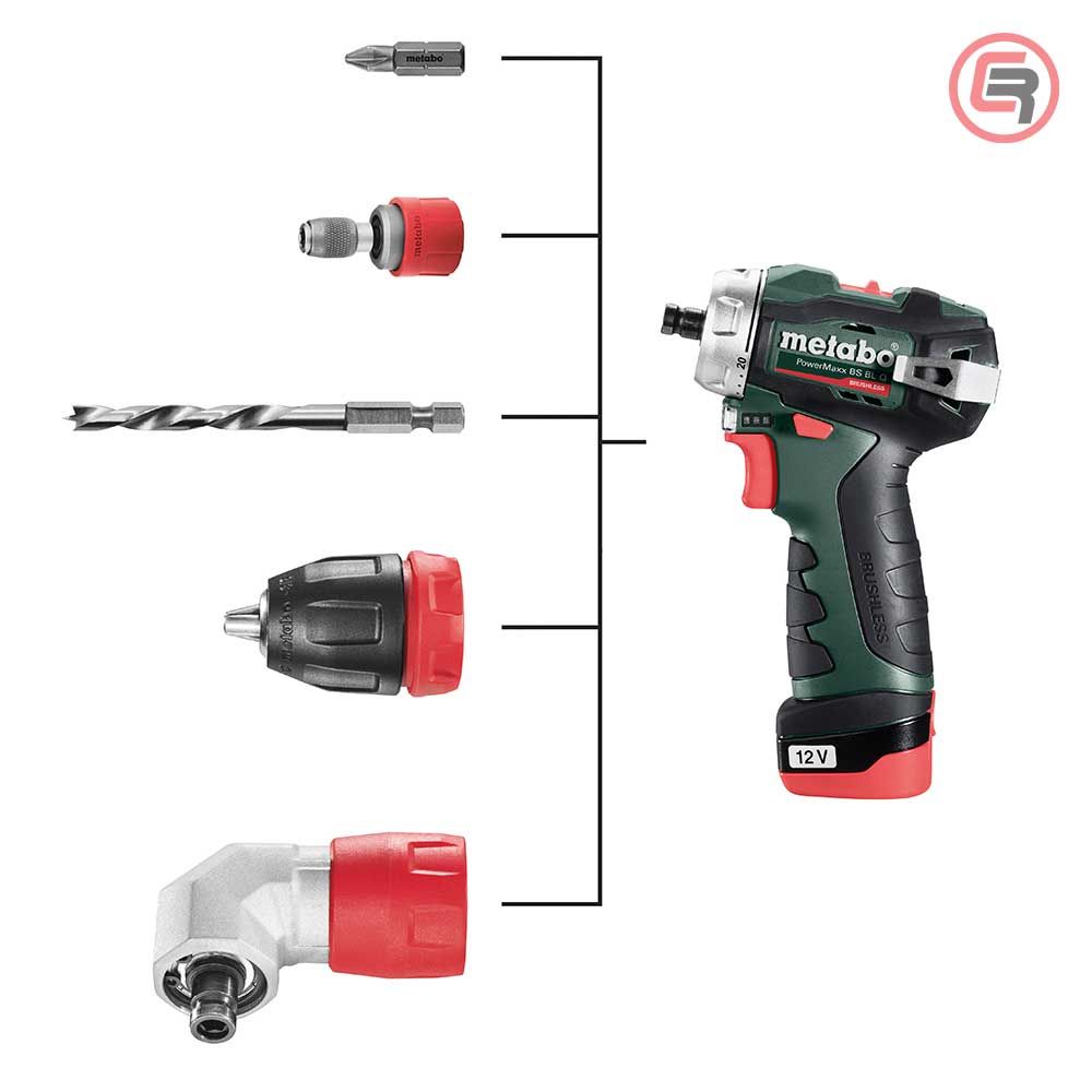 Metabo Bušilica-Odvijač Aku PowerMaxx BS BL Q 12V 2xAKU (2,0Ah) LC 40 + Kofer – 601749500 slika 8