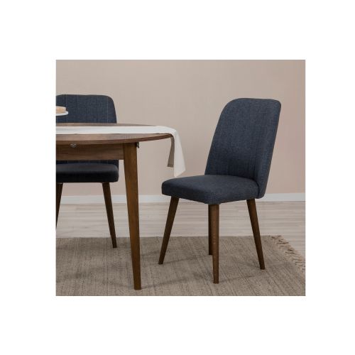 Vina 1048 - Walnut, Navy Blue Walnut
Navy Blue Extendable Dining Table & Chairs Set (3 Pieces) slika 2