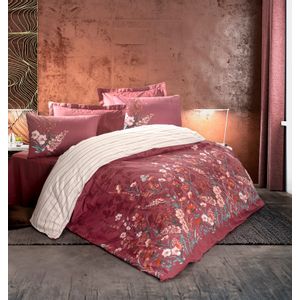 Vina - Claret Red Claret Red Ranforce Double Quilt Cover Set