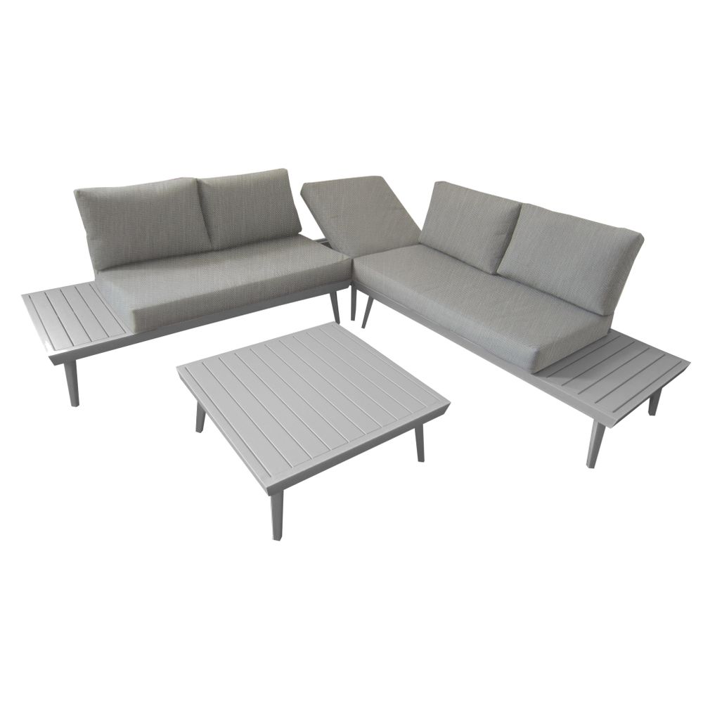 BRISATI Vrtna ugaona lounge garnitura siva CAPRI slika 1