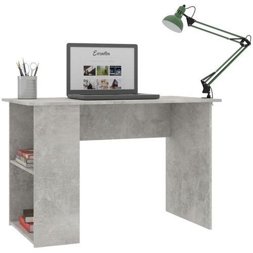 Radni stol siva boja betona 110 x 60 x 73 cm od iverice slika 5