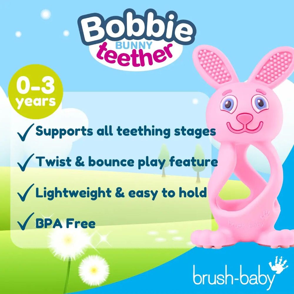 Brush-Baby Glodalica Bobbie Bunny 3D - Roza slika 10
