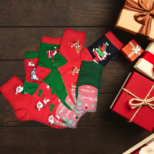 Božićne čarape - 5 pari slika 1
