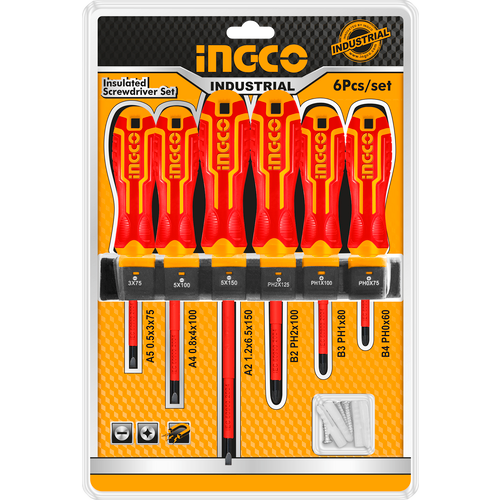 INGCO 6-delni set izolovanih odvijača HKISD0608 slika 1
