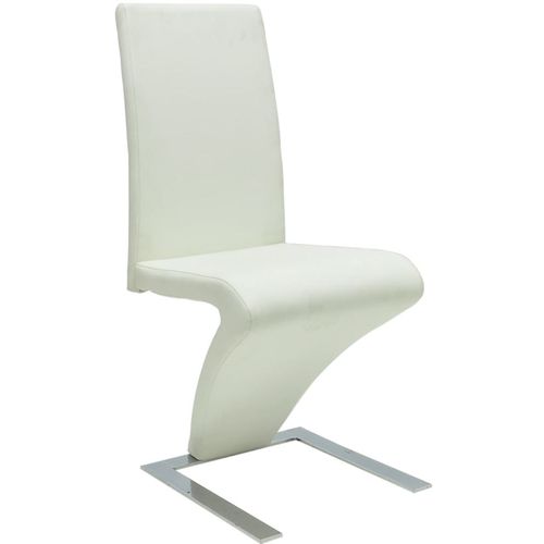 Blagovaonske stolice od umjetne kože 2 kom bijele slika 17