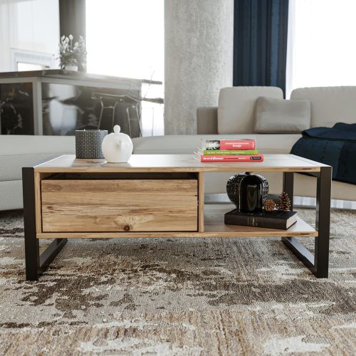 Hanah Home Haldizen Atlantic Pine - Crni sto za kafu slika 2