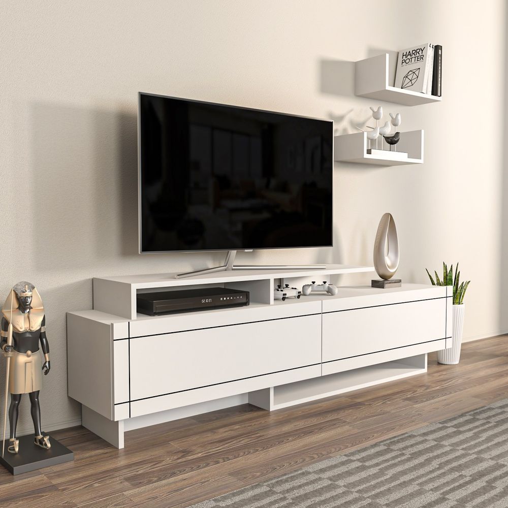 Tammy - Moderni bijeli TV stalak slika 2