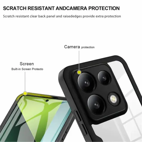 Techsuit – ColorVerse 360 ​​Series obostrana zaštitna maska za Xiaomi Redmi Note 13 Pro 5G / Poco X6 – crna slika 3