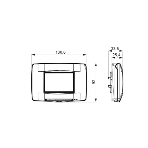 VODONEPROPUSNA PLOČA ITALIJANSKI STANDARD - 3 GANG IP55 - CRNA - CHORUSMART GW16703TN slika 2